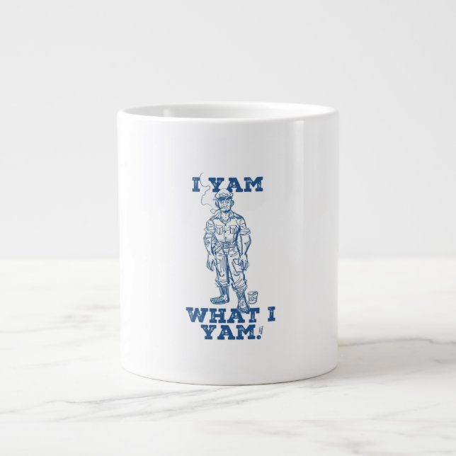 I Yam What I Yam. Sketch Design Large Coffee Mug (Front)