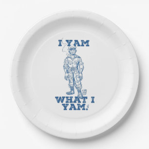 I Yam What I Yam. Sketch Design Paper Plate
