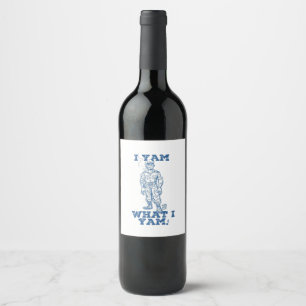 I Yam What I Yam. Sketch Design Wine Label