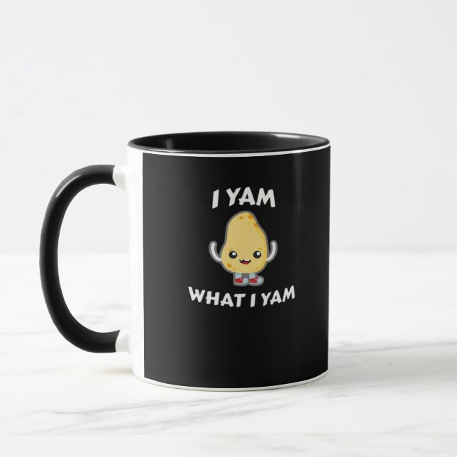 I Yam What I Yam Sweet Potato For Thanksgiving Day Mug (Left)