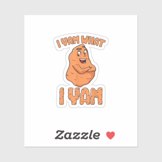 I Yam What I Yam Sweet Potato Funny Thanksgiving (Sheet)