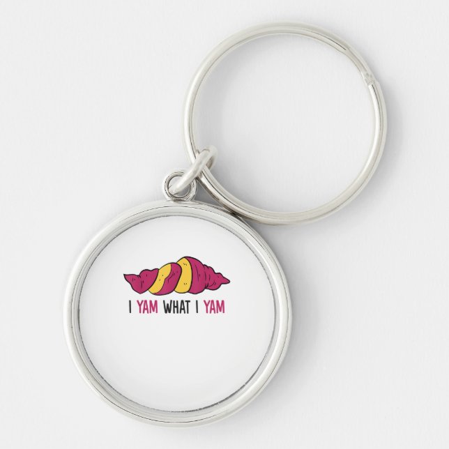 I Yam What I Yam Sweet Potato Keychain (Front)