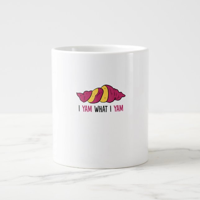 I Yam What I Yam Sweet Potato Large Coffee Mug (Front)