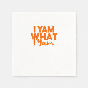 I Yam What I Yam Sweet Potato Thanksgiving Couple  Napkin