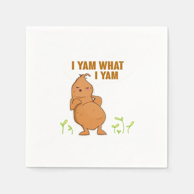 I Yam What I Yam Trendy Basic Napkin (Front)