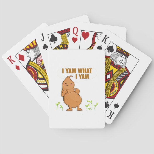 I Yam What I Yam Trendy Basic Playing Cards (Back)