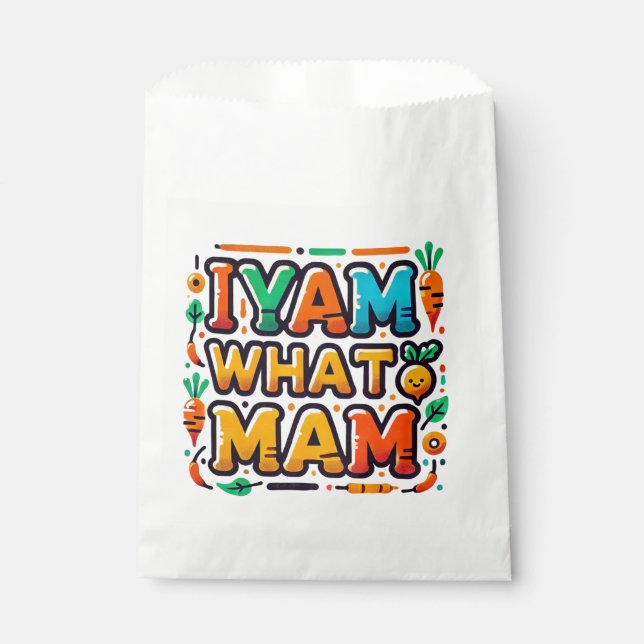 "I Yam With Mam Favour Bag (Front)