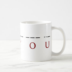 I ♥ you ·· ♥ -·-- --- ··- coffee mug