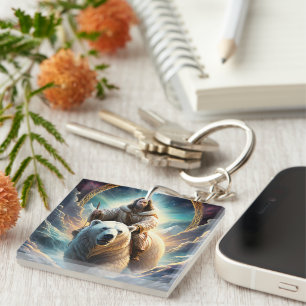 (IA générée) Jésus sur un ours polaire