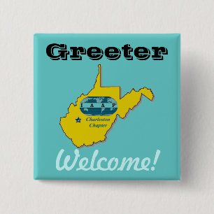IAAP Greeter Badge 2 Inch Square Button