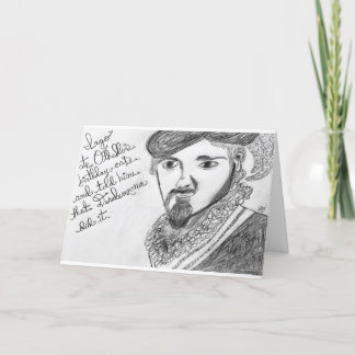 Iago Eats Othello's Birthday Cake Shakespeare Card