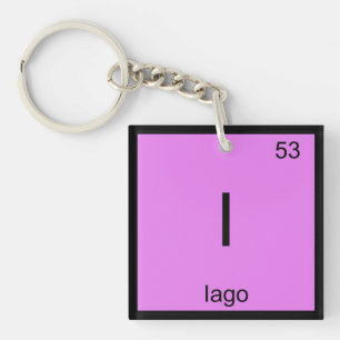 Iago Name Chemistry Element Periodic Table Keychain