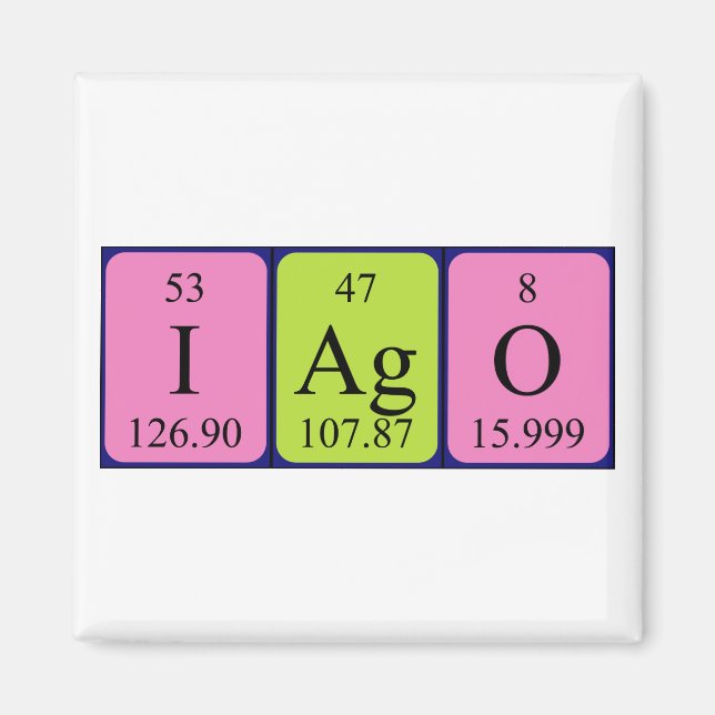 Iago periodic table name magnet (Front)