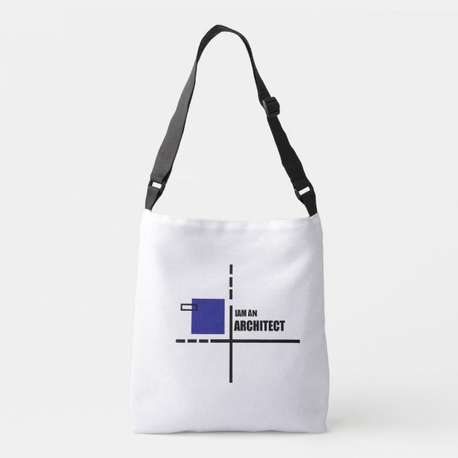 iam an architect crossbody bag (Back)