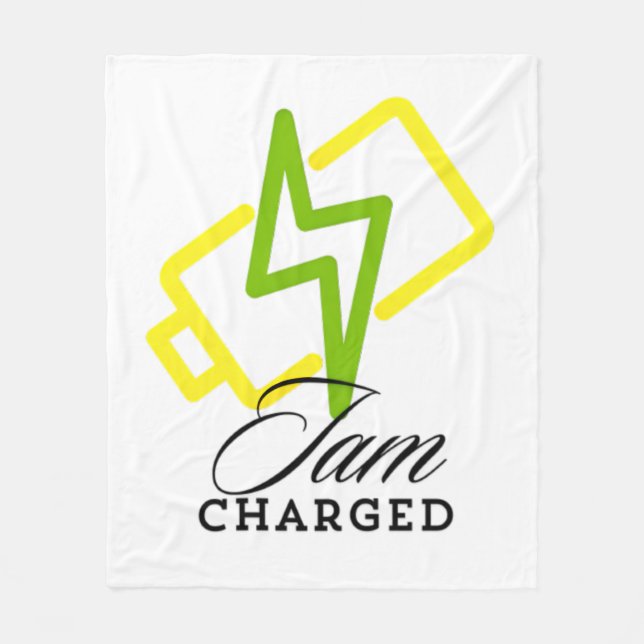 Iam Charged - Positive Electric Vibes Blanket  (Front)