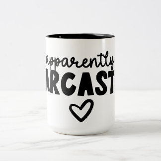 Iam Sarcastic - typography art Two-Tone Coffee Mug