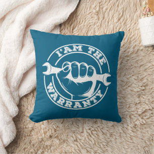 I'am The Warranty Grandpa Mechanic Engineer Father Throw Pillow