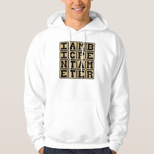 Iambic Pentameter, Sonnet Scheme Hoodie (Front)