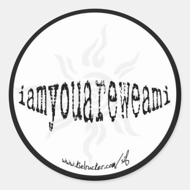 iamyouareweami (round) classic round sticker (Front)
