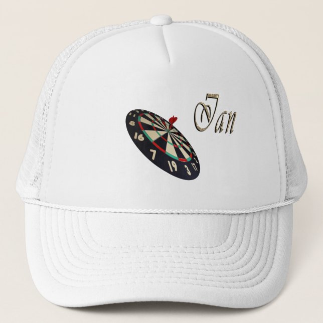 Ian Name And Dartboard,  Trucker Hat (Front)