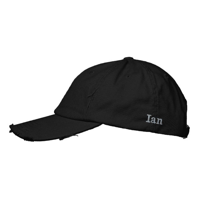 Ian Name Embroidered, Embroidered Hat (Left)