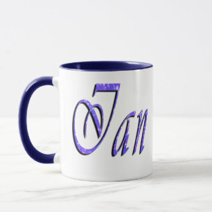 Ian, Name, Logo, Blue Ringer Combo Coffee Mug