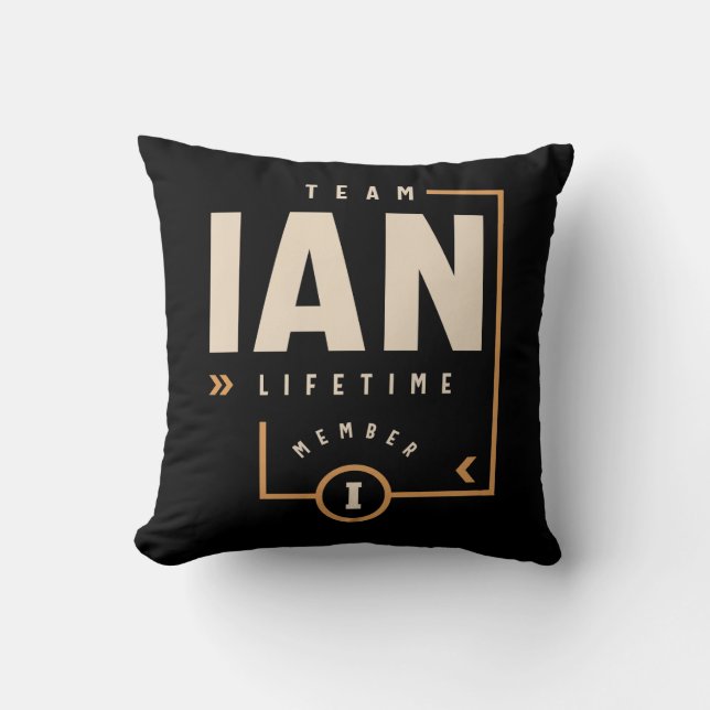 Ian Personalized Name - Funny Ian Throw Pillow (Front)