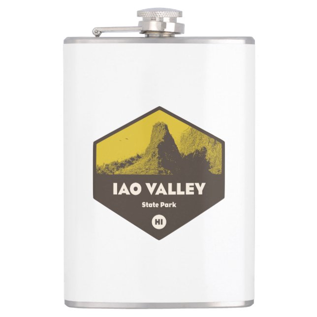 Iao Valley State Park Hawaii Hip Flask (Front)