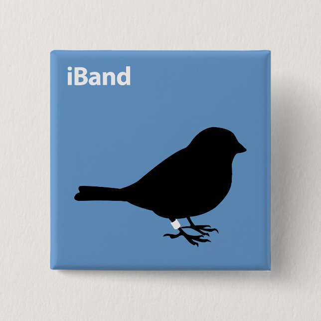 iBand 2 Inch Square Button (Front)