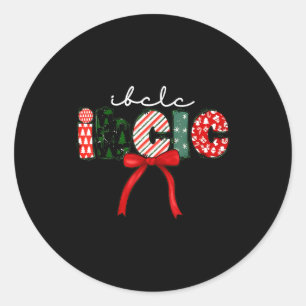 Ibclc Christmas Lactation Consultant Specialist Cr Classic Round Sticker