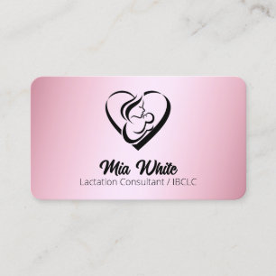 IBCLC Lactation Counselor Rose Gold Business Card