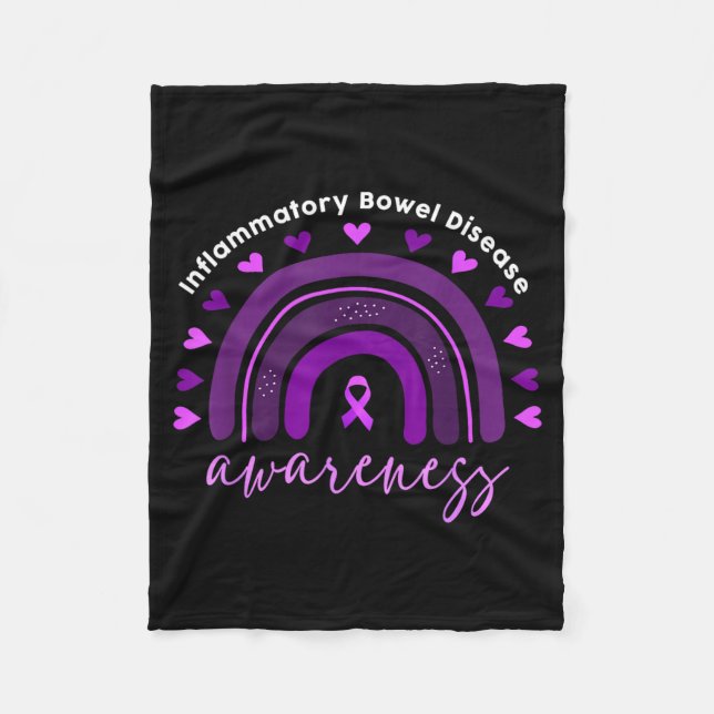 Ibd Warrior - Inflammatory Bowel Disease Awareness Fleece Blanket (Front)