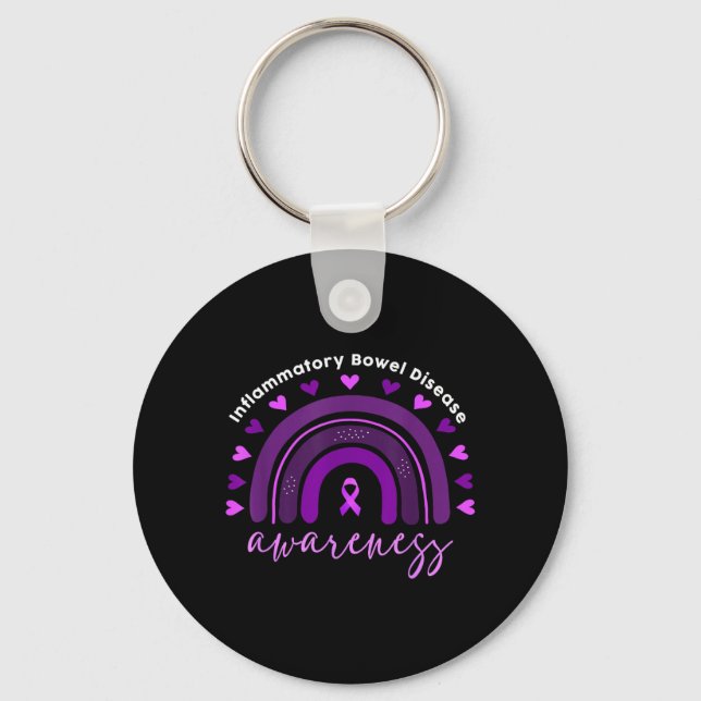 Ibd Warrior - Inflammatory Bowel Disease Awareness Keychain (Front)