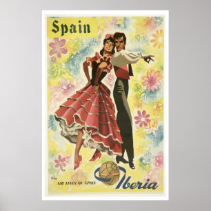 Iberia Airline of Spain  Vintage Travel Posters