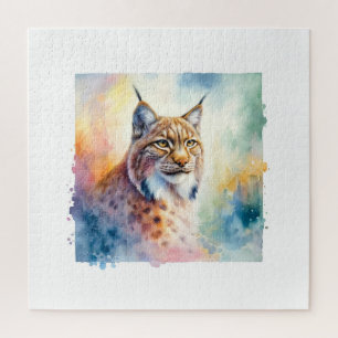 Iberian Lynx 180624AREF126 - Watercolor Jigsaw Puzzle