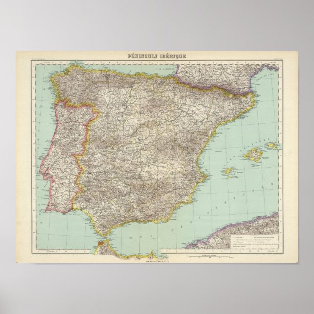 Iberian Peninsula Poster (Front)
