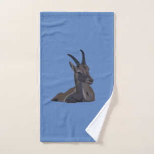 Ibex Goat Animal Art Goat Hand Towel