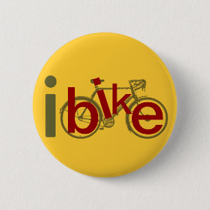 ibike / love cycling 2 inch round button