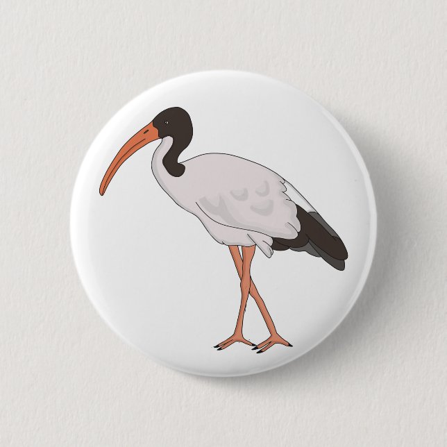 Ibis Bin Chicken Bird 2 Inch Round Button (Front)