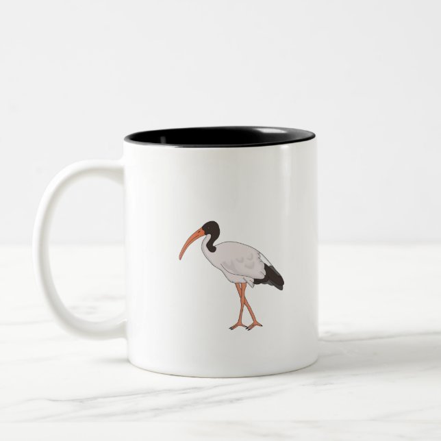 Ibis Bin Chicken Bird Two-Tone Coffee Mug (Left)