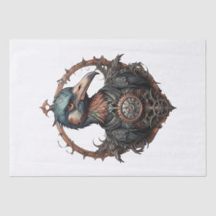 Ibis Bird Steampunk Design, Decoupage Tissue Paper