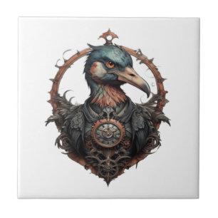 Ibis Bird Steampunk Design, Tile