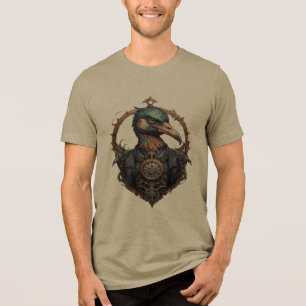 Ibis Bird Steampunk Design, Tri-Blend Shirt