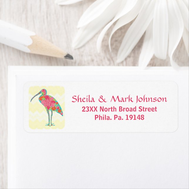 Ibis floral joueuse Tropical Chevron Art (En situation)