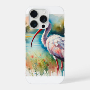 Ibis in the Sunlight 130924AREF116 - Watercolor iPhone 15 Pro Case