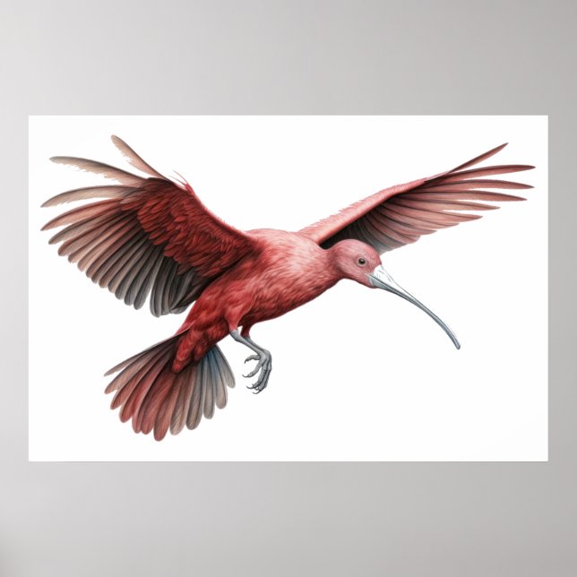 Ibis spreading wings poster (Front)