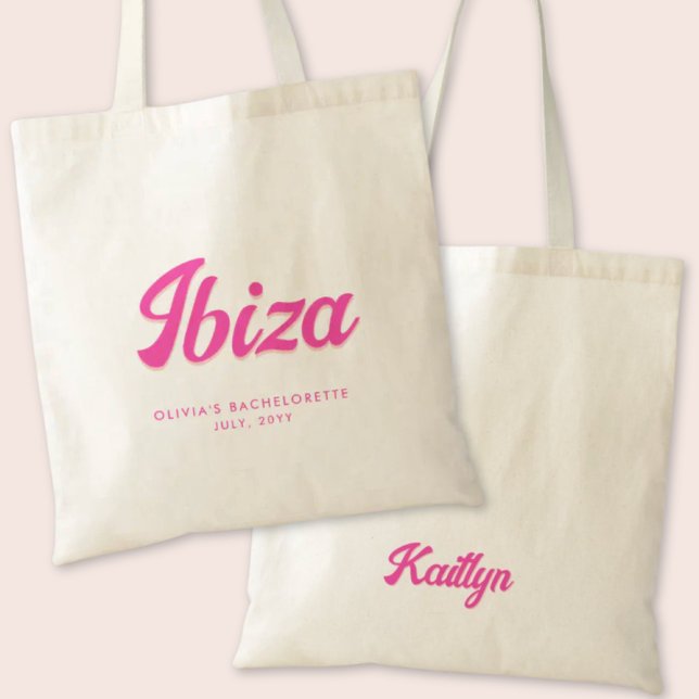 Ibiza Bachelorette Party Personalized Tote Bag (Ibiza Bachelorette Party Tote Bag)