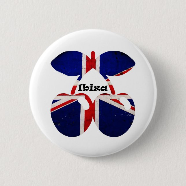 Ibiza Cherries 6 Cm Round Badge 2 Inch Round Button (Front)