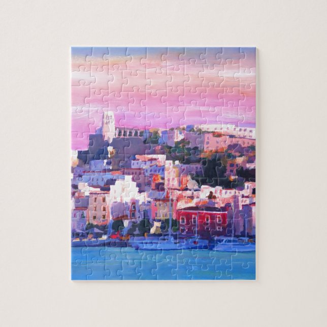 Ibiza Eivissa Old Town And Harbour Pearl Jigsaw Puzzle (Vertical)