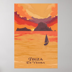 Ibiza Es Vedra Travel Poster